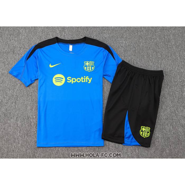 Chandal del Barcelona 2024-2025 Manga Corta Azul - Pantalon Corto